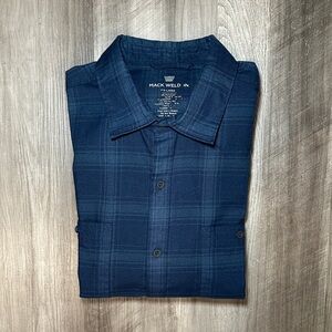 Mack Weldon CoolMax Merino Wool Flannel Plaid Long Sleeve Button Down - 2XL